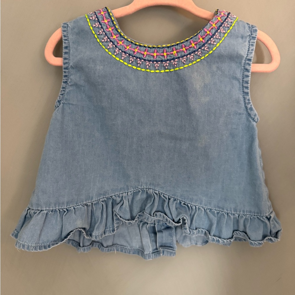 Mayoral Soft Blue Denim Casual Set